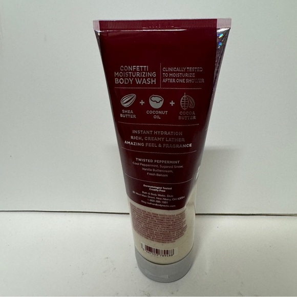 Bath Body Works Twisted Peppermint Moisturizing Confetti Bosy Wash 10 OZ HTF - Picture 3 of 3
